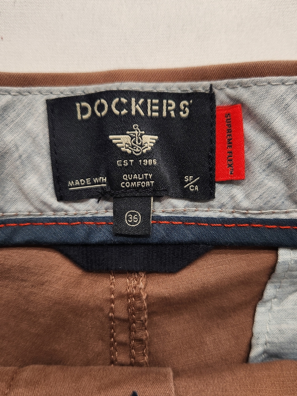 ⭐️NWT Dockers Mens Ultimate Short Supreme Flex Khaki Brown Stretch Casual 36 - Picture 4 of 15